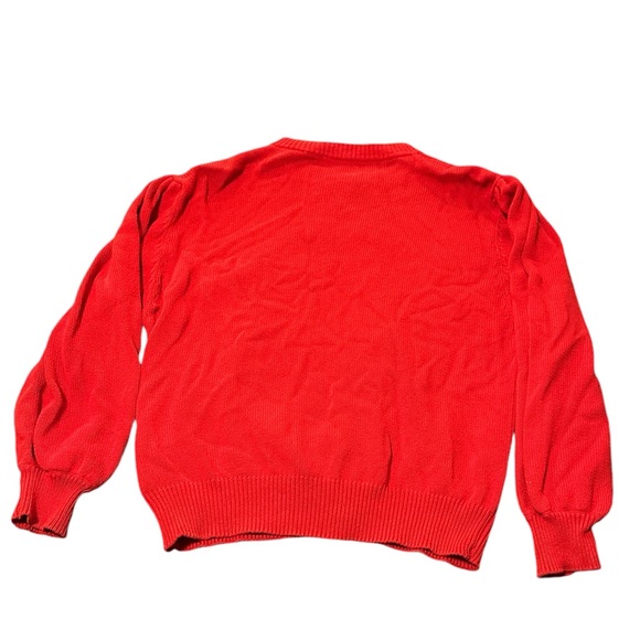 Bright Red Button Button Down Sweater - Picture 3 of 6